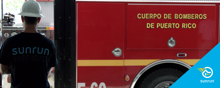 Sunrun installs solar and batteries at the Bomberos fire station in Puerto Rico