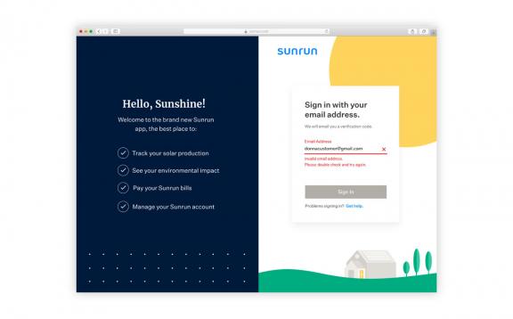 Can't Sign In | Sunrun