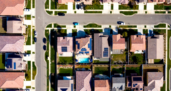 aerial neighborhood view