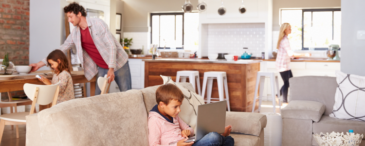 Family sheltering in place