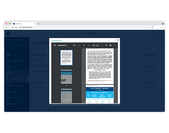 mySunrun app download documents
