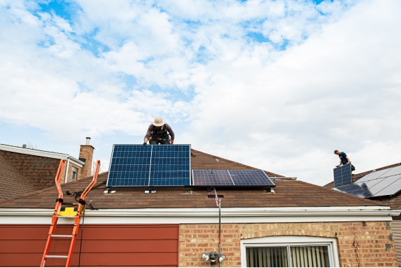 Solar Installers on Roof