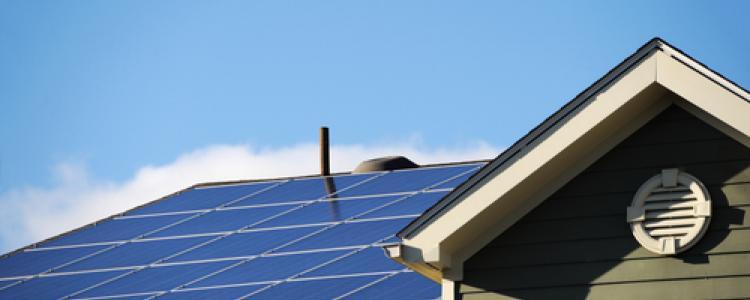 Roof with Solar Panels Installed